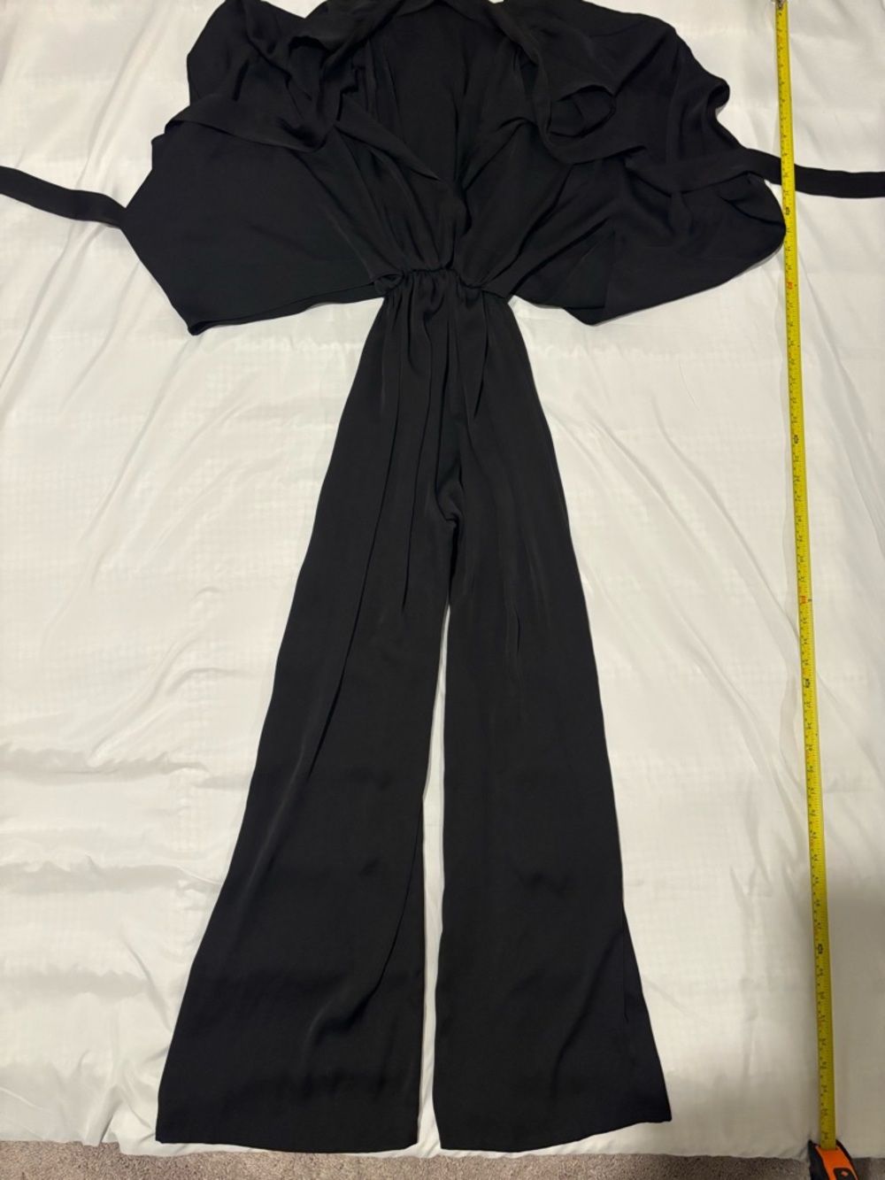 Classic Black Tie-Front Jumpsuit - Women's